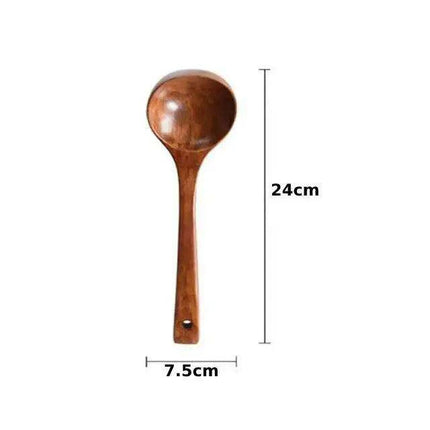 Artisan-Made Wooden Ladle Spoon for Gourmet Cooking - Très Elite