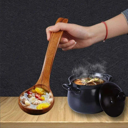 Artisan-Made Wooden Ladle Spoon for Gourmet Cooking - Très Elite