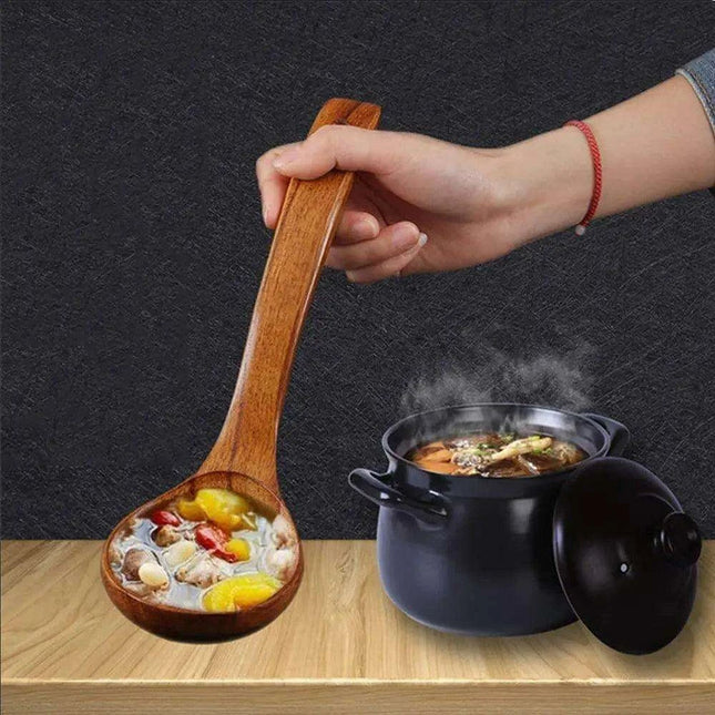 Artisan-Made Wooden Ladle Spoon for Gourmet Cooking