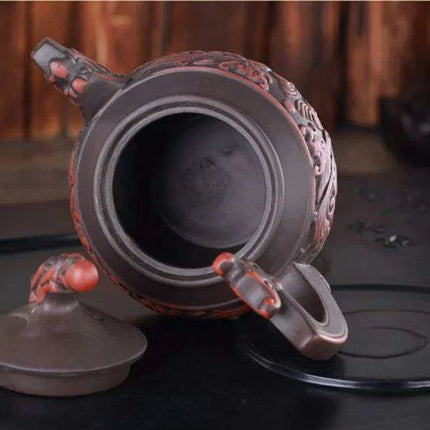 Artisan Purple Clay Teapot - A Cultural Gem for Tea Lovers - Très Elite