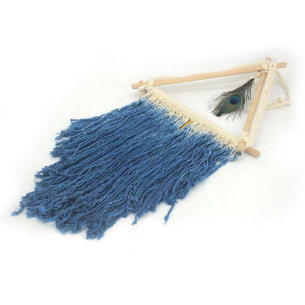 Artisan-Woven Nordic Bohemian Peacock Feather Cotton Tapestry - Très Elite