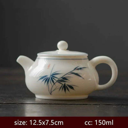 Artisan Xishi Tea Experience: Exquisite Hand-Painted Teapot Set with Premium Filter - Très Elite
