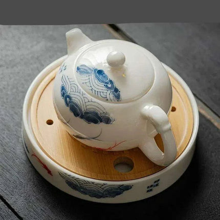 Artisan Xishi Tea Experience: Exquisite Hand-Painted Teapot Set with Premium Filter - Très Elite