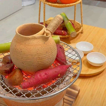 Artisanal Clay Tea Brewing Set with Handcrafted Justice Cup for an Elevated Experience..