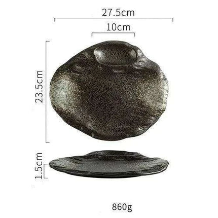 Artisanal Japanese Ceramic Plate for Elegant Dining Experiences - Très Elite