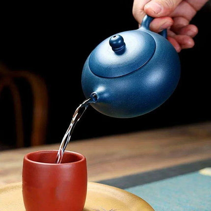 Artisanal Purple Clay Teapot with 188 Ball Hole Filter - Ideal for Tea Lovers, 210ml Capacity - Très Elite