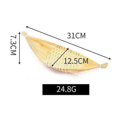 Artistic Bamboo Sushi Platter - Elegant Japanese Serving Tray - Très Elite