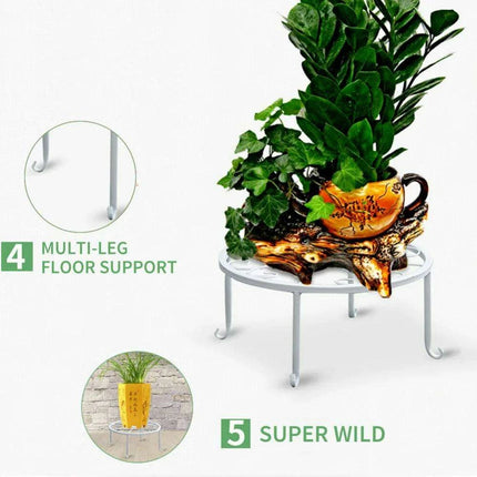 Artistic Hollow Iron Plant Stand - Stylish Display for Indoor and Outdoor Plants - Très Elite