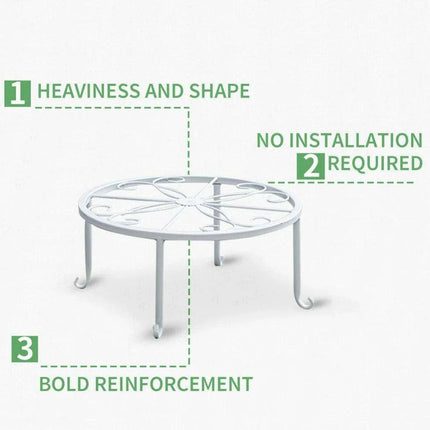 Artistic Hollow Iron Plant Stand - Stylish Display for Indoor and Outdoor Plants - Très Elite