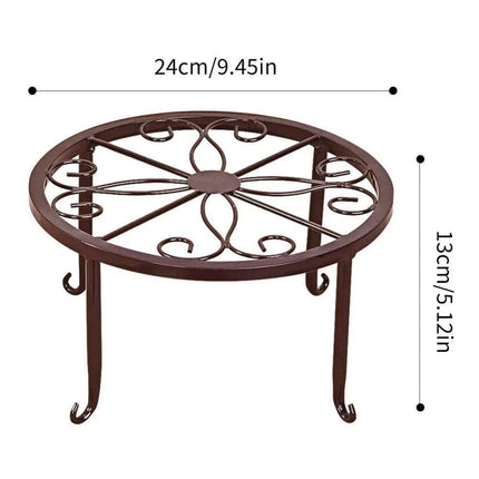 Artistic Hollow Iron Plant Stand - Stylish Display for Indoor and Outdoor Plants - Très Elite