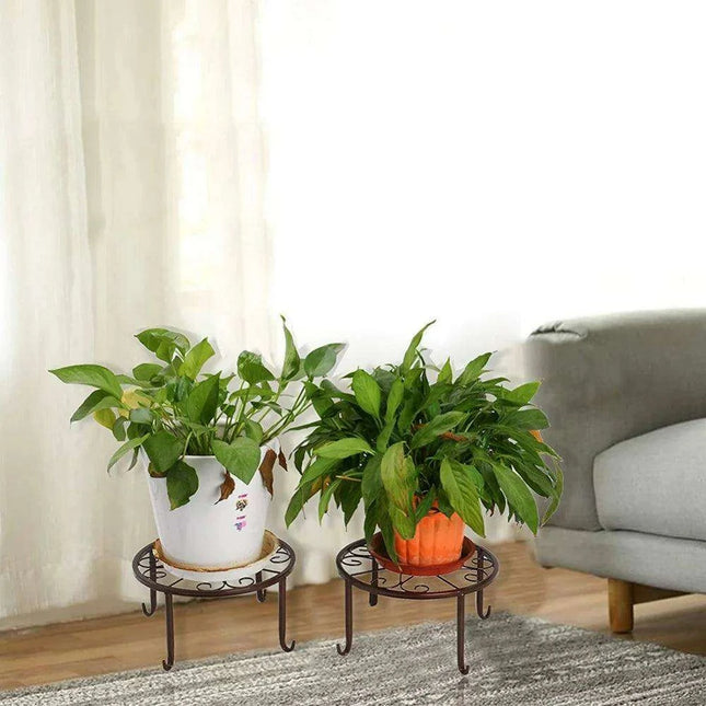 Artistic Hollow Iron Plant Stand - Stylish Display for Indoor and Outdoor Plants - Très Elite