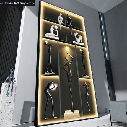 Artistic LED Wall Sconce with Remote Control - Modern Abstract Illumination for Stylish Interiors- Très Elite- Très Elite