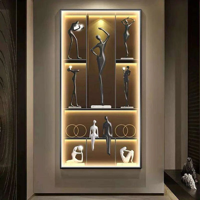 Artistic LED Wall Sconce with Remote Control - Modern Abstract Illumination for Stylish Interiors