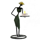 One handed etiquette green stripe with candle light