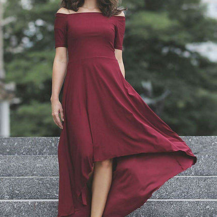 Asymmetrical Charm Cocktail Dress - Très Elite