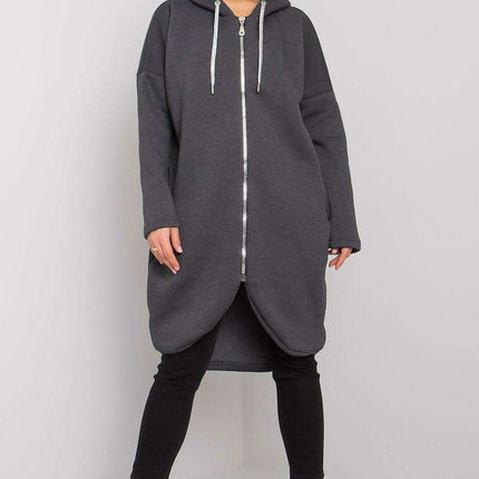 Asymmetrical Hooded Zip-Up Sweatshirt for Women - Très Elite
