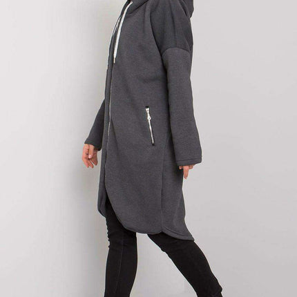 Asymmetrical Hooded Zip-Up Sweatshirt for Women - Très Elite