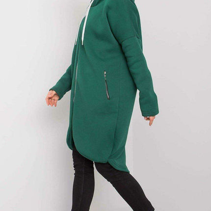 Asymmetrical Hooded Zip-Up Sweatshirt for Women - Très Elite