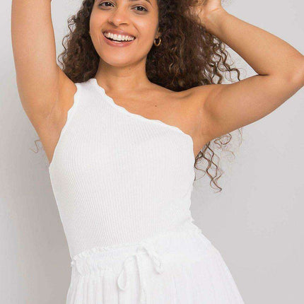 Asymmetrical Ribbed Acrylic Charm Top - Made in Europe - Très Elite