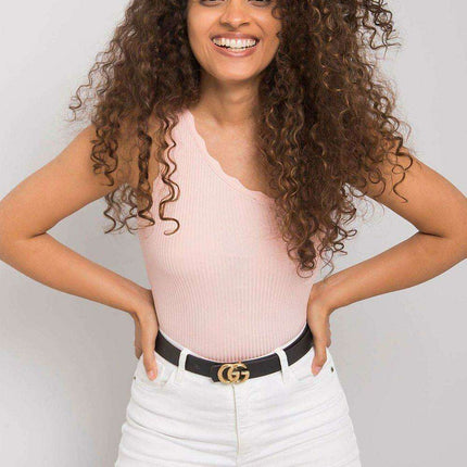 Asymmetrical Ribbed Acrylic Charm Top - Made in Europe - Très Elite