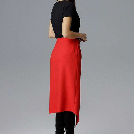 Asymmetrical Tie-Waist Skirt – Modern Draped Design in Soft Polyester - Très Elite