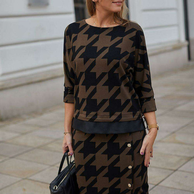 Aurora Elegance Luxe Jacquard Ensemble