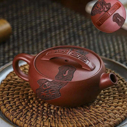 Authentic Elegance: 120ml Dragon's Blood Sand Teapot for Tea Aficionados - Très Elite