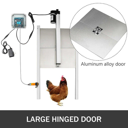 Automated Poultry Coop Door System with Infrared Safety and Timer Control..