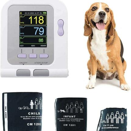 Automated Veterinary Blood Pressure Monitor for Pets with Software and Customizable Cuffs - Très Elite