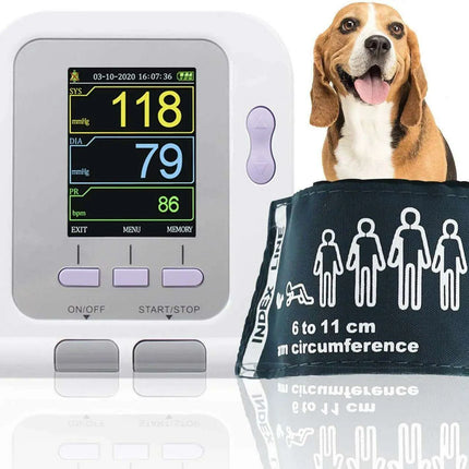 Automated Veterinary Blood Pressure Monitor for Pets with Software and Customizable Cuffs..