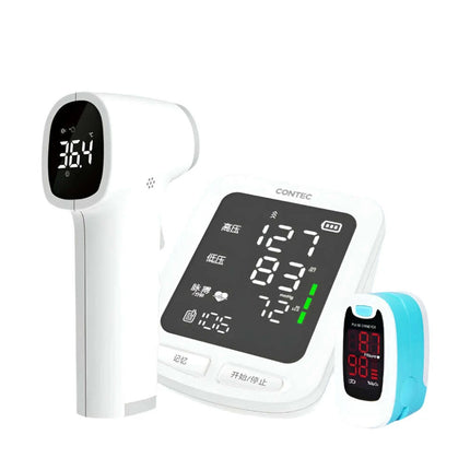 Automatic Blood Pressure Monitor, Pulse Oximeter & Infrared Thermometer Set..