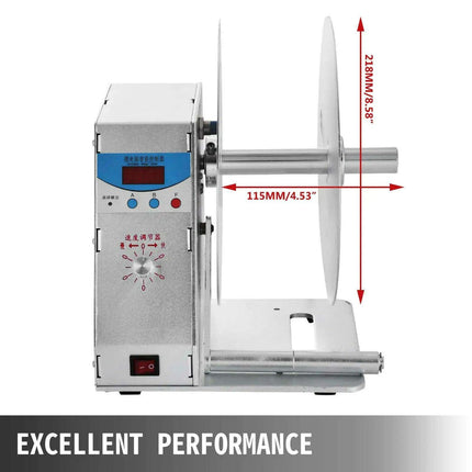 Automatic Heavy-Duty Label Rewinder Machine with Adjustable Speed Control for Efficient Printing - Très Elite