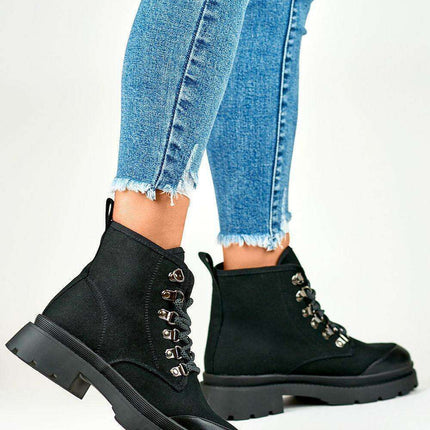 Autumn Chic Lace-Up Ankle Boots - Très Elite