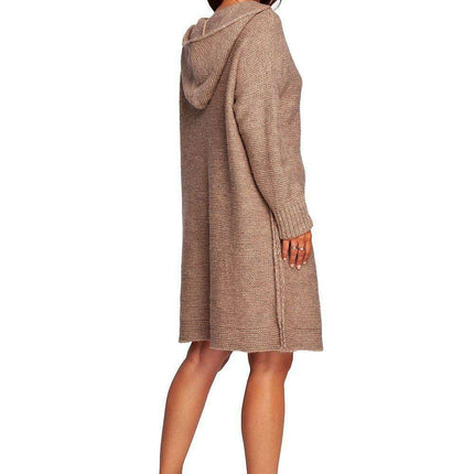 Autumn Elegance Hooded Sweater Dress - Très Elite