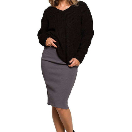Autumn Elegance Oversized V-Neck Sweater - Très Elite
