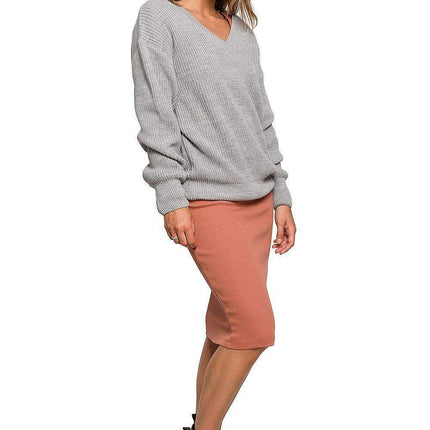 Autumn Elegance Oversized V-Neck Sweater - Très Elite