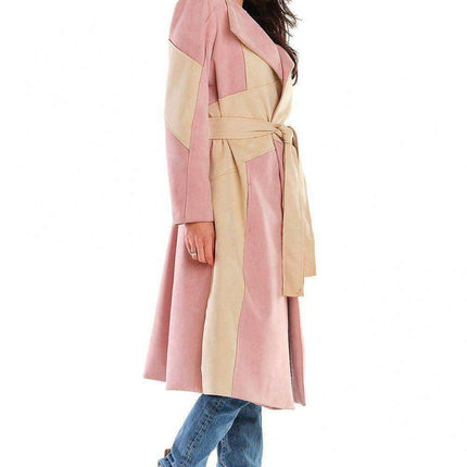 Autumn Elegance Suede Long-Line Women's Coat - Très Elite