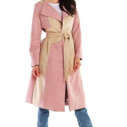 Autumn Elegance Suede Long-Line Women's Coat - Très Elite