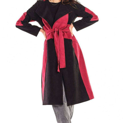 Autumn Elegance Suede Long-Line Women's Coat