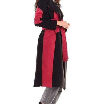 Autumn Elegance Suede Long-Line Women's Coat - Très Elite