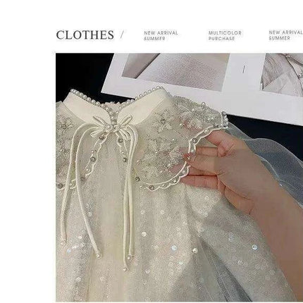 Autumn Princess: Glamorous Sequin Qipao Gown for Girls - Très Elite