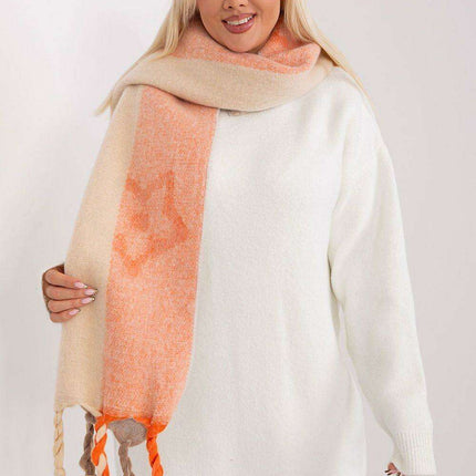 Autumn Striped Shawl with Elegant Tassels – Versatile Women’s Wrap - Très Elite