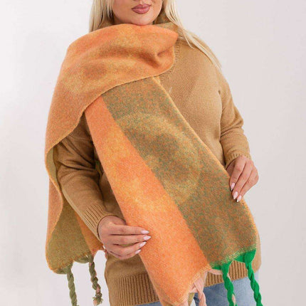 Autumn Striped Shawl with Elegant Tassels – Versatile Women’s Wrap - Très Elite