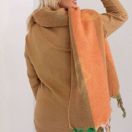 Autumn Striped Shawl with Elegant Tassels – Versatile Women’s Wrap - Très Elite