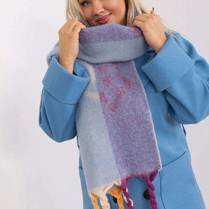 Autumn Striped Shawl with Elegant Tassels – Versatile Women’s Wrap - Très Elite