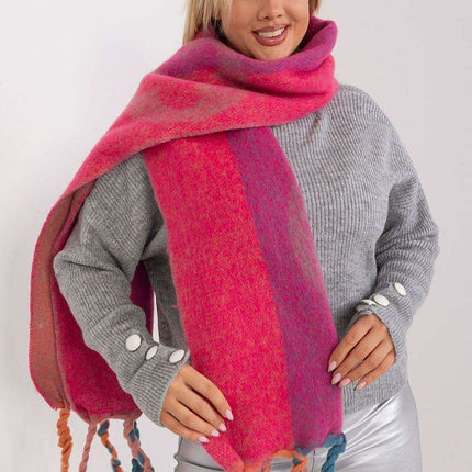 Autumn Striped Shawl with Elegant Tassels – Versatile Women’s Wrap - Très Elite