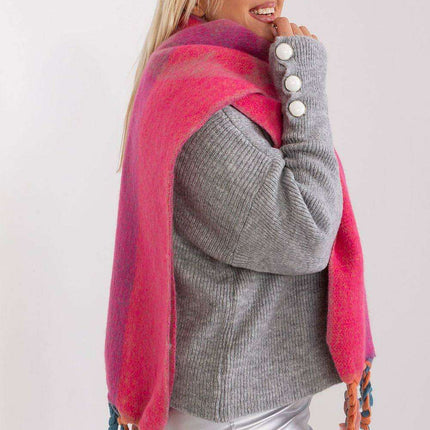 Autumn Striped Shawl with Elegant Tassels – Versatile Women’s Wrap - Très Elite