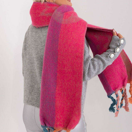 Autumn Striped Shawl with Elegant Tassels – Versatile Women’s Wrap - Très Elite