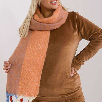 Autumn Striped Shawl with Elegant Tassels – Versatile Women’s Wrap - Très Elite