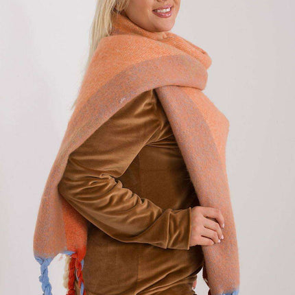 Autumn Striped Shawl with Elegant Tassels – Versatile Women’s Wrap - Très Elite